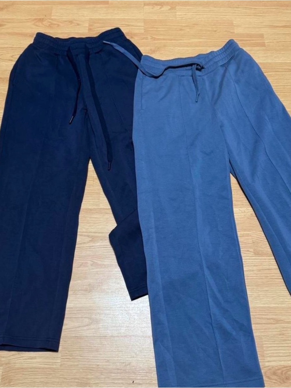 Pinspark Wide Leg Pleated Blue Lounge Pants Bundle Set of 2 Petite Small